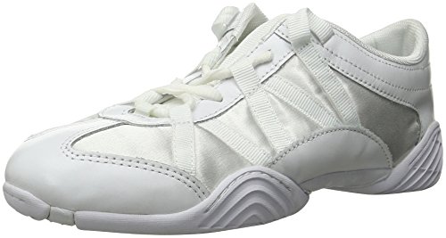 Nfinity Evolution White Cheer Shoes for Youth Girls - Breathable, High-Performance Sneakers for Cheerleading - Lightweig