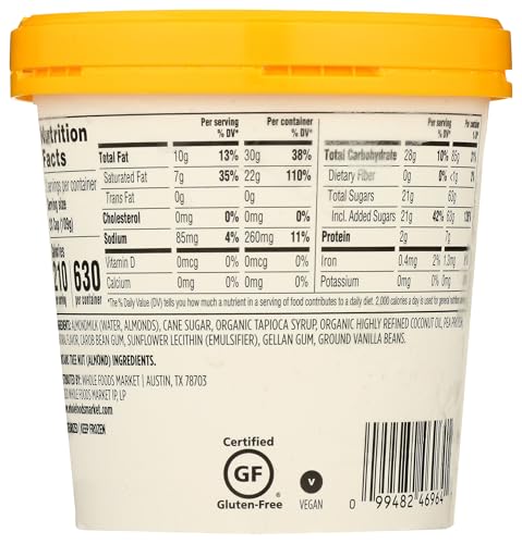 365 Everyday Value Almond Milk Vanilla Bean Non-Dairy Dessert for Everyday Use, Perfect for Dessert Lovers, Suitable for