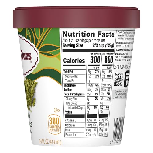 Haagen-Dazs Green Tea Ice Cream for Adults in Hot Weather